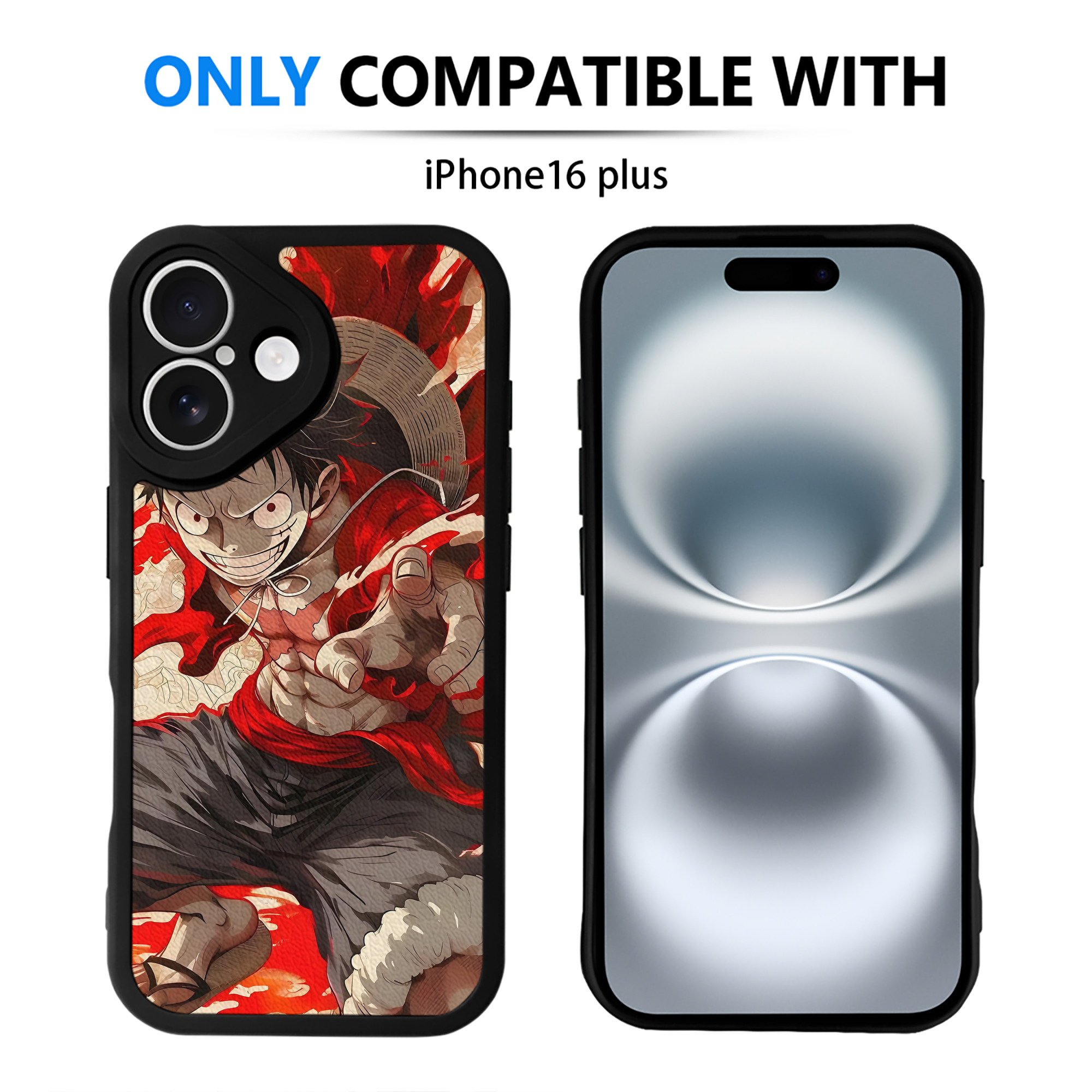 （画像用） ワンピース ONE PIECE 【iPhone 16シリーズ対応】シリコンスマホケース（レザー調） 材質：シリコン